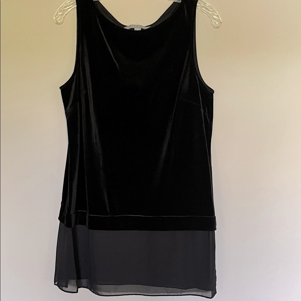 Valerie Stevens Black Velvet Tunic Top